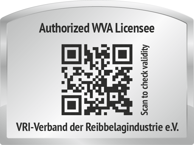 Authorized WVA Licence - VRI-Verband der Reibbelagindustrie e.V.